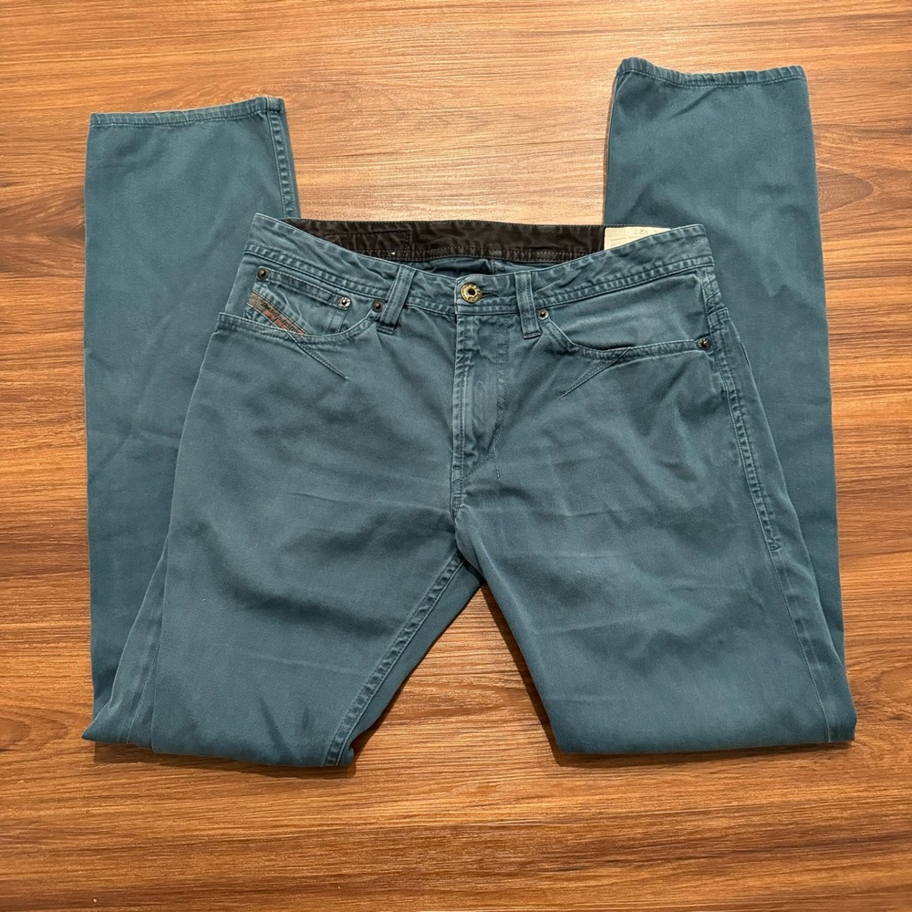 Diesel Shioner Jeans Mens 27x30 Blue Trousers Slim Skinny Stretch Wash 00CVM
